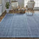 Fleurette Handmade Blue Rug