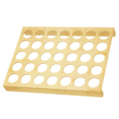 Bamboo K Cup Drawer Organizer Insert, 35 Slots Coffee Pod Holder Tray for Kcup Coffee Station and Kitchen Drawer Storage