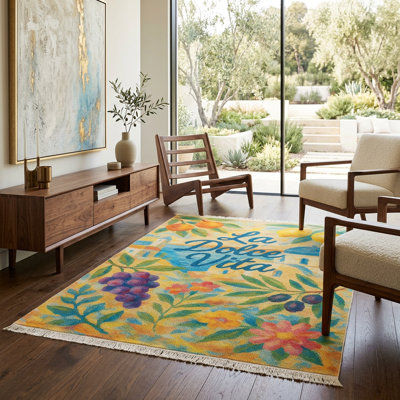 Tapis méditerranéen 5 pi x 8 pi Dolce Vita