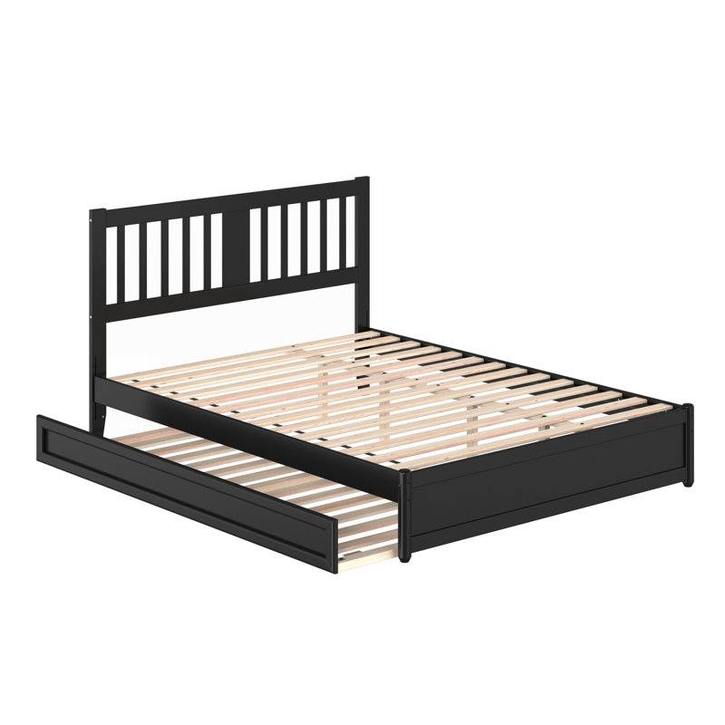 Lit plateforme avec lit gigogne Graham, Black, Queen