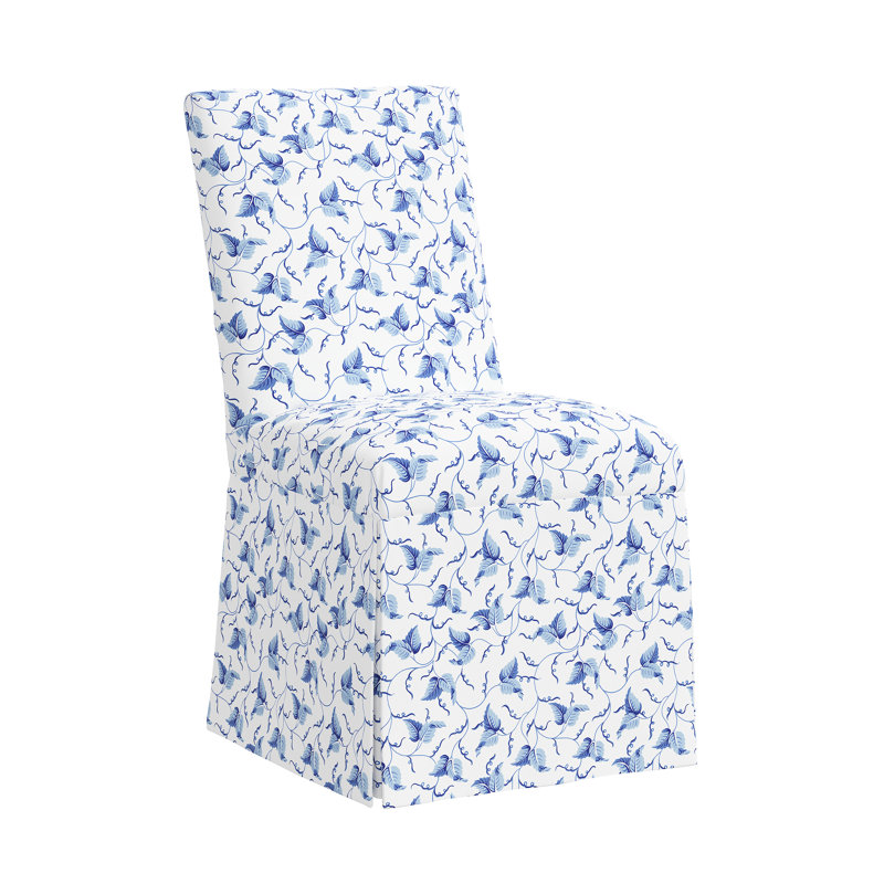 Chaise de salle à manger Red, Scm Ivy Scroll Bluebell Linen