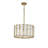 3 - Light Steel Dimmable Drum Chandelier