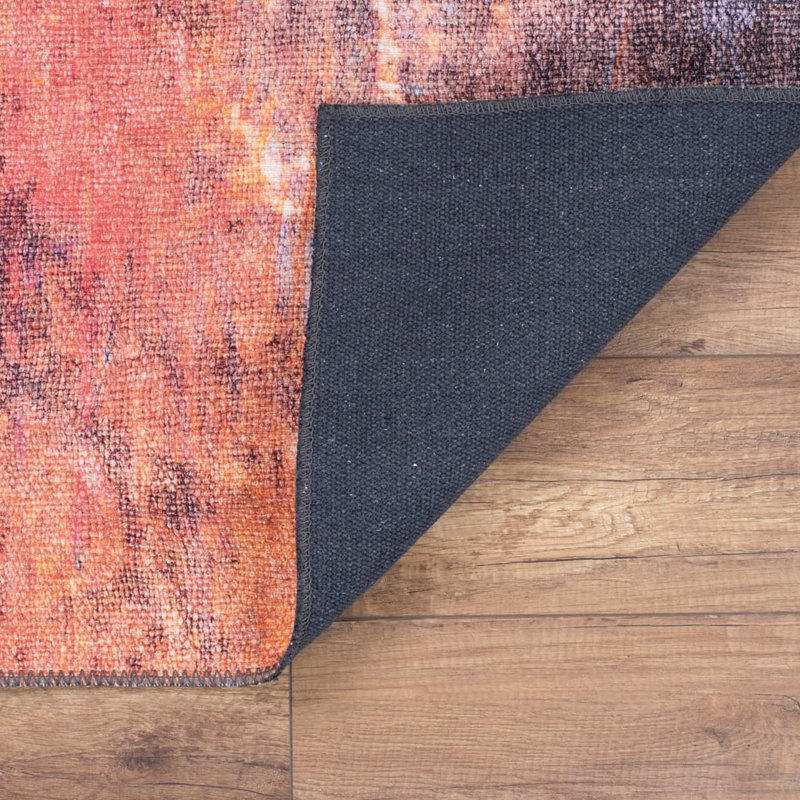 Luxurious Machine Washable Area Rug, 4.9 x 7.5 Feet, 100% Polyester, 1850 g/m², Pile Height: 0.2 inches | Eco-Friendly Recycled Poly Cotton Backing | Perfect for Living Room & Bedroom, Soft and Durable Design