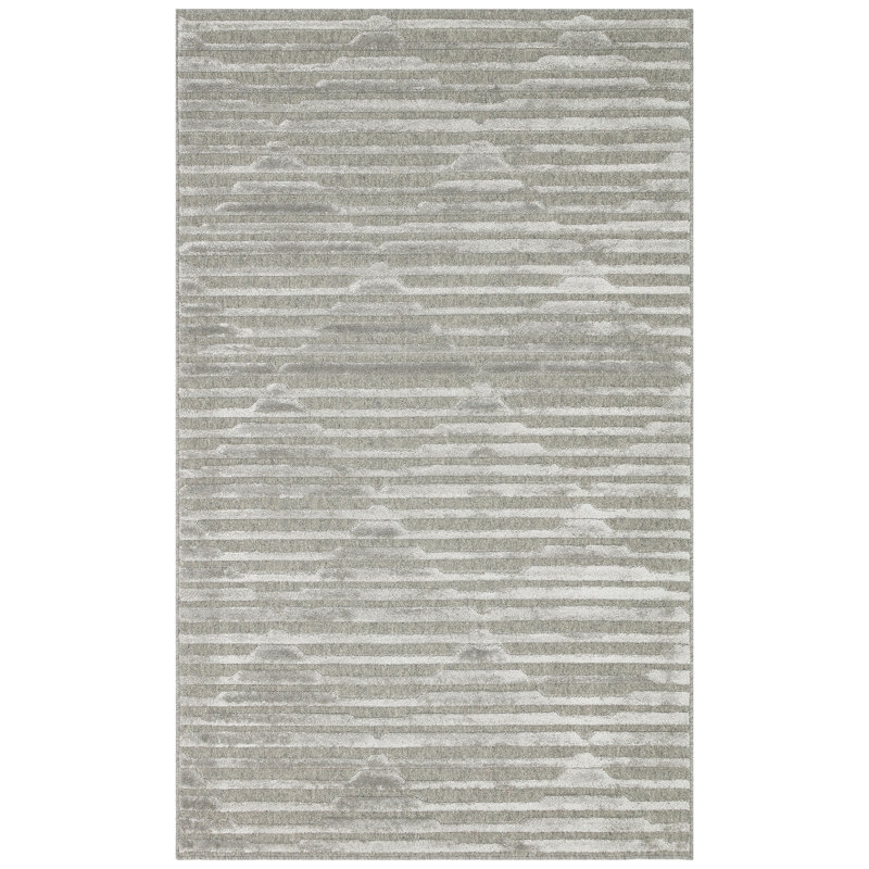 Tapis d'entrée gris de qualité supérieure, 31,5 po x 59,1 po | 100% laine et viscose, hauteur des poils: 0,3 pouce, poids: 1,9 lb / pied carré, 256 000 points de fil | Durable, facile à nettoyer, idéal pour les salons et les entrées