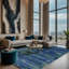 Machine Washable Grey Area Rug-1861130584