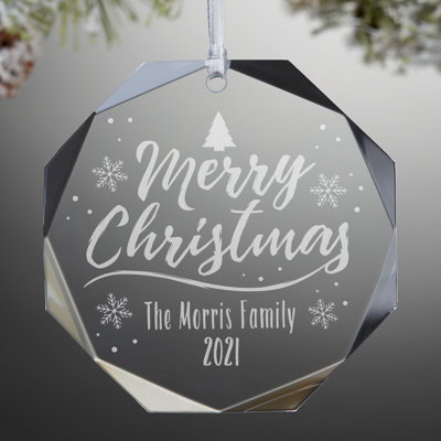3.75'' Glass Holiday Shaped Ornament