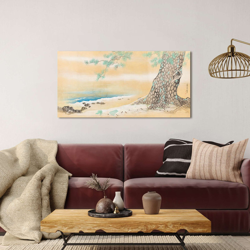 2JP7144 Japanese Art: Takasago by Shiokawa Bunrin - Wrapped Canvas Print, 35cm H x 70cm W