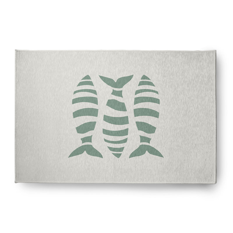 Tapis intérieur / extérieur à imprimé animal Mappsville, Rectangle 4 pi x 6 pi