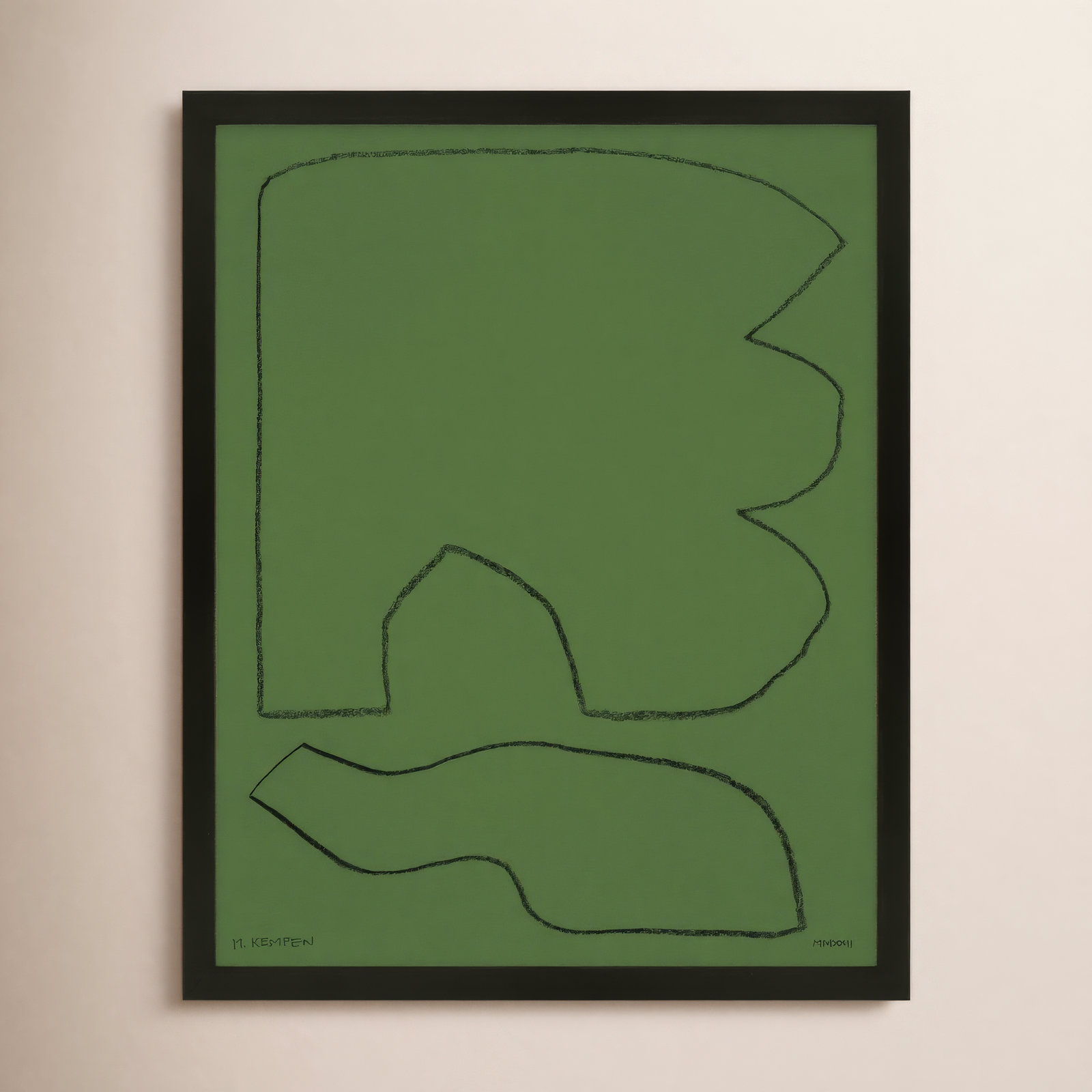 Freya "Forest 1" Print, Black Framed, 16" W x 20" H