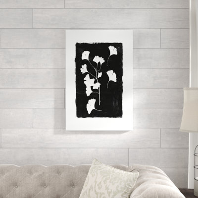 " Inky Ginkos Black " Acrylic Print