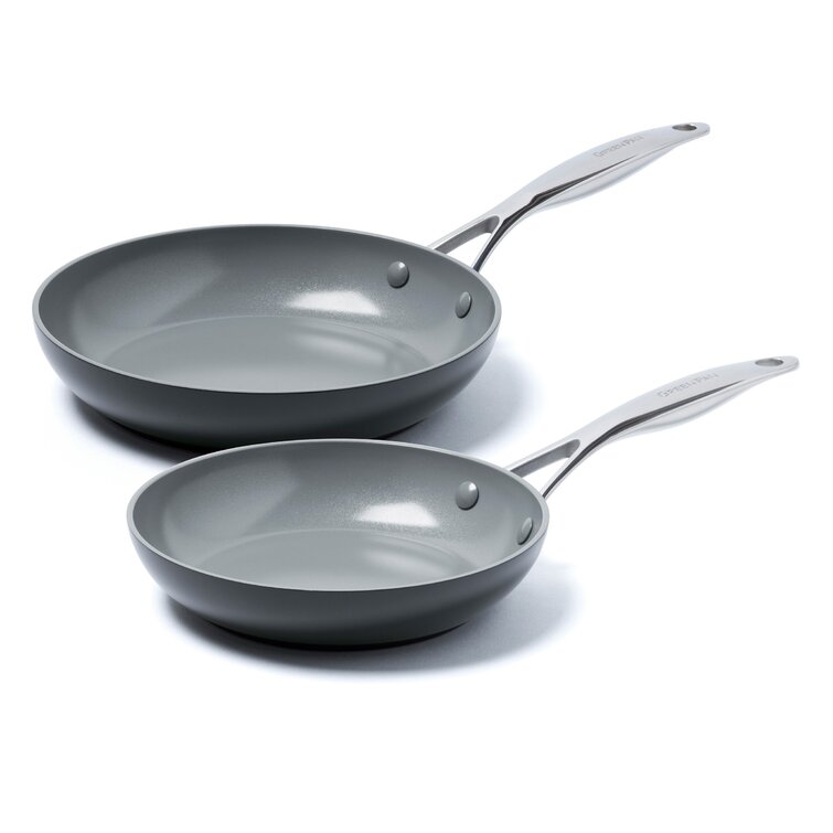 Greenpan® Valencia Pro Ceramic Nonstick 2-Piece Stackable Fry Pan Set -  Large