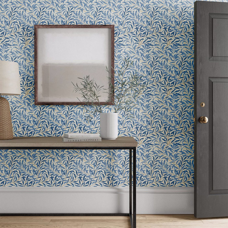 Willow Bough 10.05m x 52cm Matte Wallpaper Roll, Blue