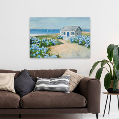 Beach And Beach Cottage Nantucket Coast Art