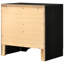 Table de chevet noire à 2 tiroirs - Tablette moderne et cachée Espace de rangement contemporain pour les essentiels et la décoration