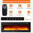 Electric Fireplace 60 Inch, Electric Fire Wall Mounted with 2 Heat Settings 900W/1800W, 12 Adjustable Flame Color, Recessed Fire Place, Remote Control & Touch Control, Includes Log and Crystal Set