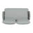 Steel Loveseat And Table, Off White+Grey-1627290702-1627290703