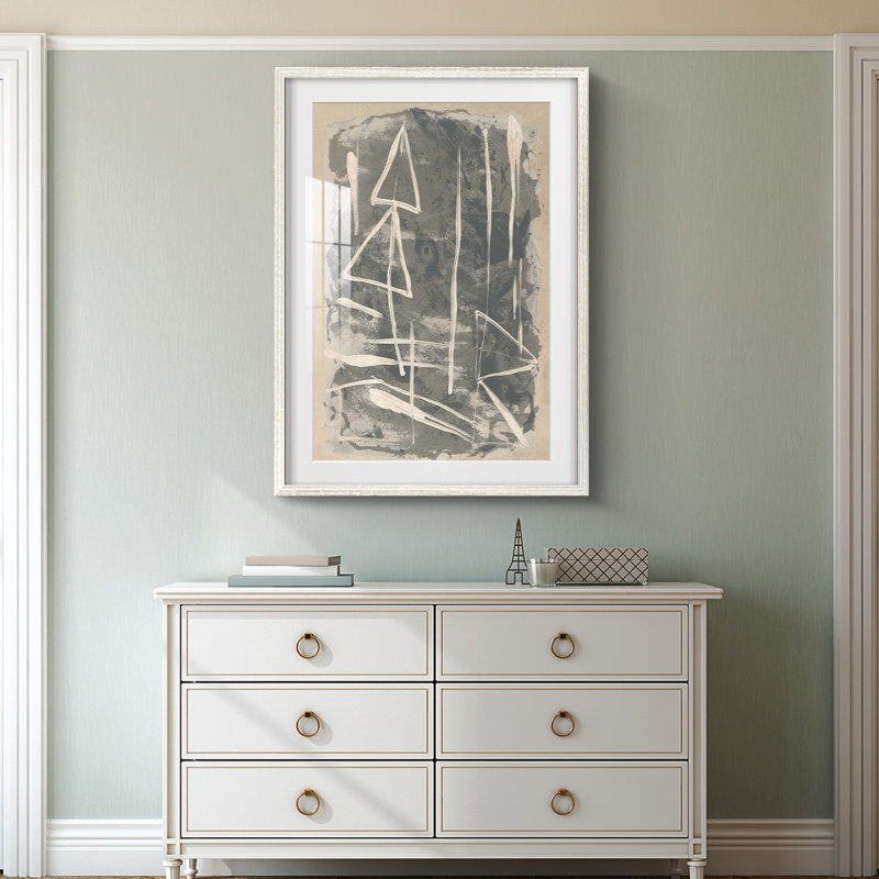 Mapa Linea II -Framed Print, 25.5" H x 17.5" W, White