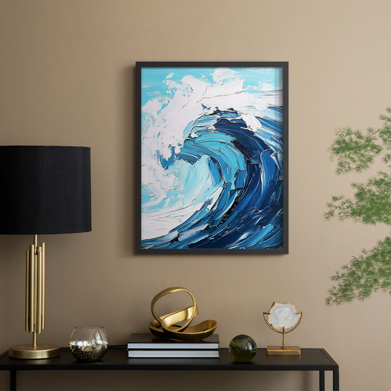 NAUTICAL Series Lxxxx, reproduction encadrée - bois massif, Noir, H 30 po x l 24 po