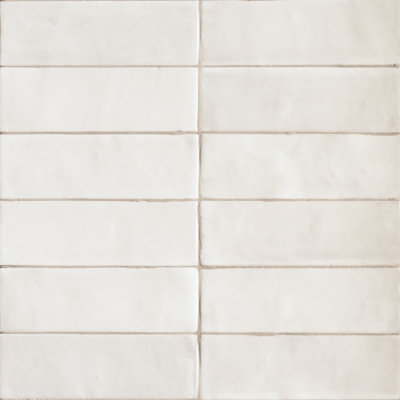 Blanc italien glacé mat blanc 2 x 6,5