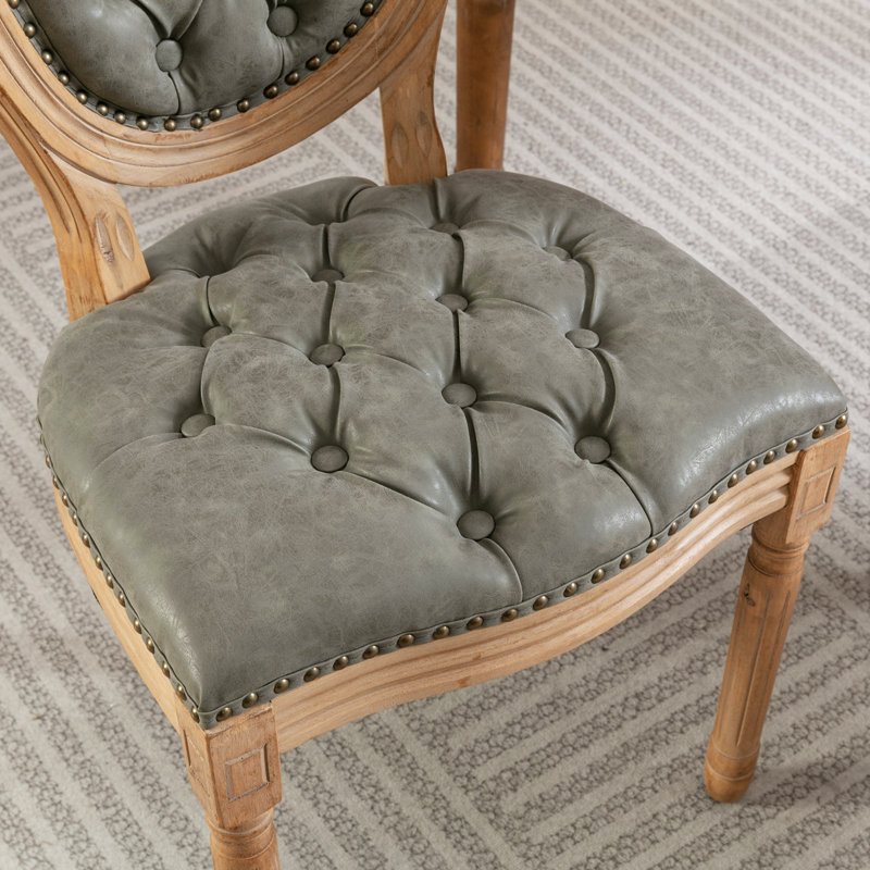 Upholstered Dining Side Chairs,Pine Green, Green