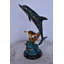 Nifao Dolphin, Turtle, Anchor & Fish Bronze Statue – Intricate Marine Wildlife Figurine on Marble Base for Home, Office, Garden, or Nautical Decor – Symbol of Sea Lore, Strength 6" L x 10" W x 19" H.