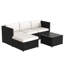 3PCS Garden Corner Sofa Rattan Garden Furniture Patio Set Garden Entertaining Set Garden Rattan Furniture Lounge Set