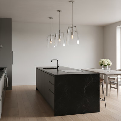 Crofton 1 Light Kitchen Pendant With Clear Shade