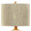 Amarchand 24 po. Céramique blanche à intensité variable pour chambre à coucher / salon / table de chevet / table de chevet simple avec abat-jour empire en rotin