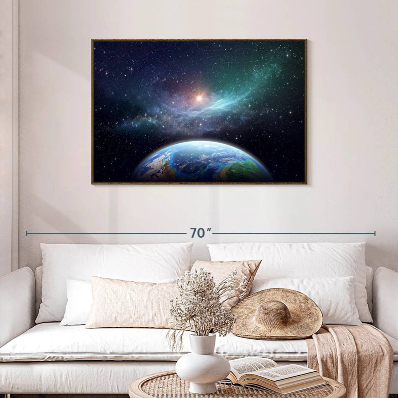 Exoplanète, Cadre flottant noyer, 43 po x 29 po