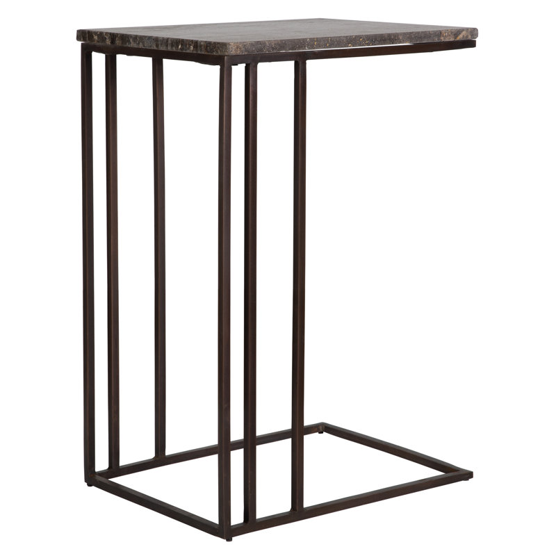 Amat Travertine Accent Table