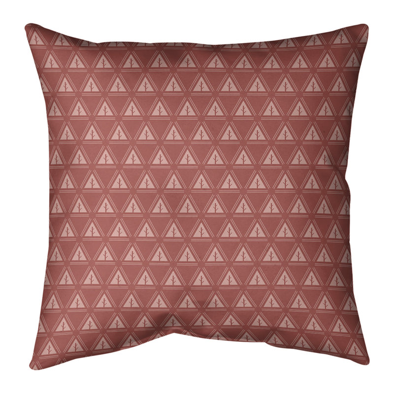 Coussin Theo Nath, 18 po x 18 po, Bourre en polyester, Rouge frais