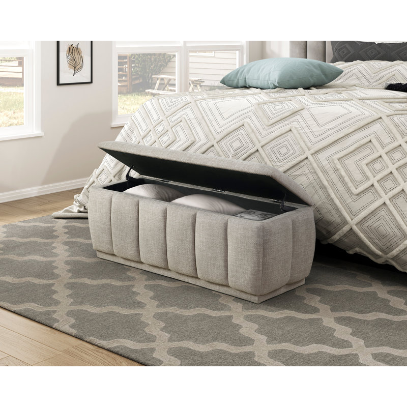 Banc de rangement Parsons, Taupe