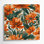 "Watercolor Floral" 82, art mural sur toile brune