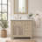 Ronnie 36" Single Vanity With White Carrara Quartz Top, Pre Assembled