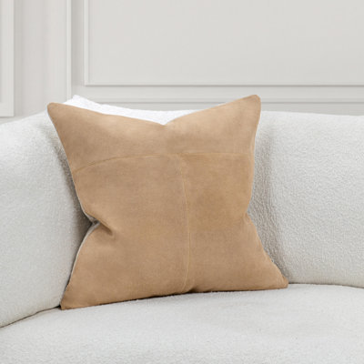 Clemson Suede Leather Throw Pillow