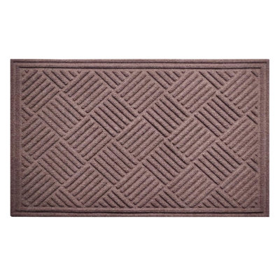 Odafe Indoor/Outdoor Non-Slip Heavy-Duty Polypropylene Doormat with Rubber Backing – Checkered Design