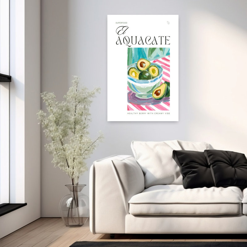 «Vibrant Avocado Bowl», art floral coloré, H 36 po x l 24 po