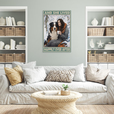 Bernese Mountain And She Lived - 1 pièce, reproduction d'art graphique sur toile tendue