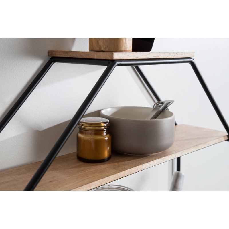 Phifer 4 Piece Floating Shelf, Rustic Brown