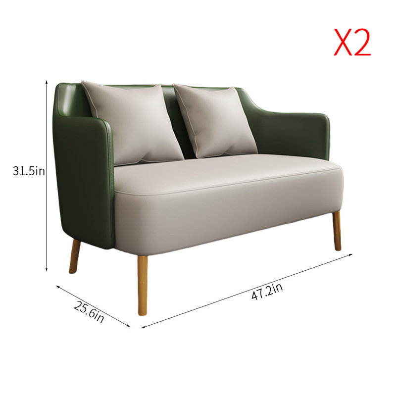 Banc rembourré en similicuir Fashion