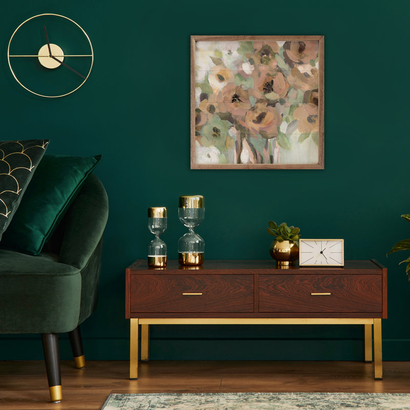 Peachy Blooms par Carol Robinson, H 24 po x l 24 po