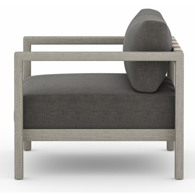 Sonoma Outdoor Teak Lounge Chair, Weathered Gray, Gray