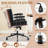 Home Office Desk Chair with Armrests & Wheels, Modern Walnut  Swivel Rolling Task Chair