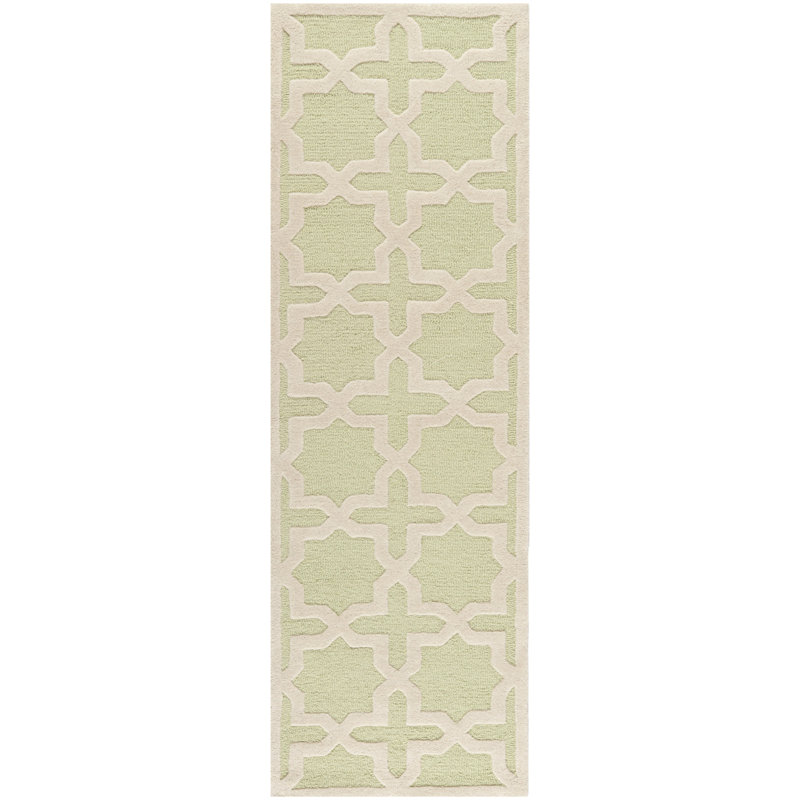 Cannen Hand Tufted Wool Geometric Rug, Runner 2'6" x 8'