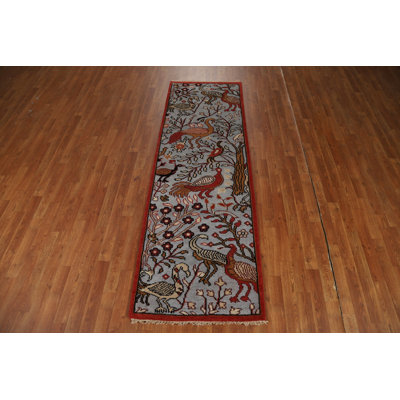 Animals Pictorial Ziegler Indian Runner Rug 3x8