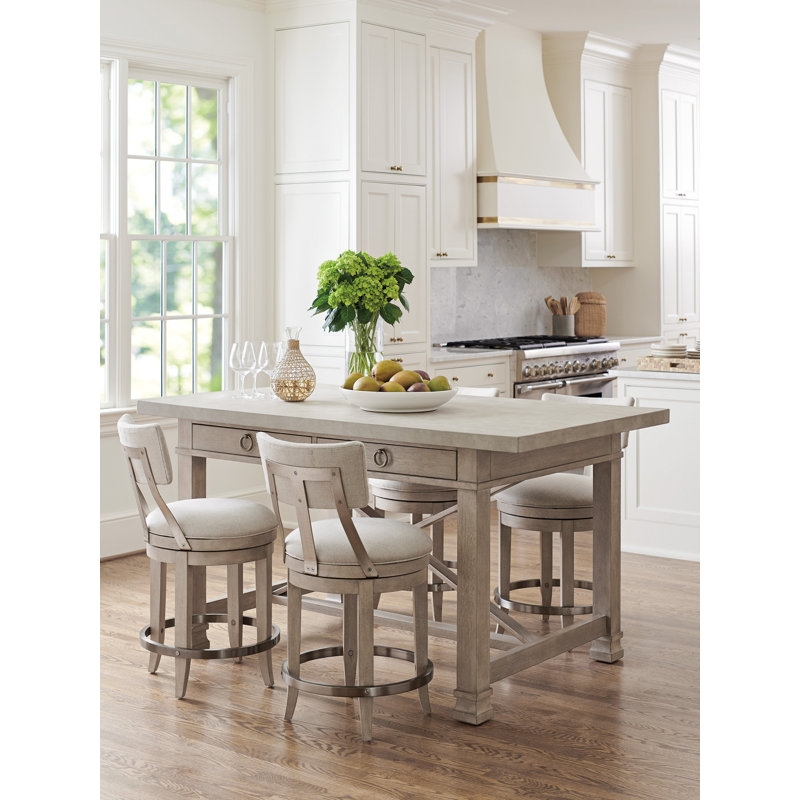 Malibu Swivel Upholstered Counter Stool with Metal Frame, Counter Stool (24" Seat Height)