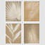 Minimal Botanical IDÉE4WALL, art mural encadré, feuille d'îlot tropical brun et brun-90162021-90162025