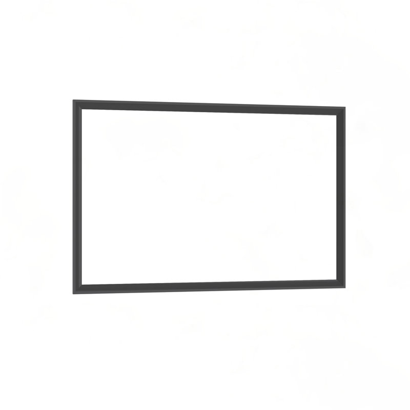 48"X32" Oversized Modern Rectangle Bathroom Mirror, 48" x 32", Black
