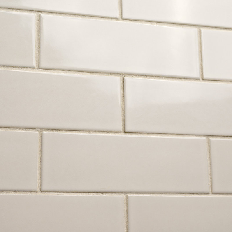 Subway 4 in. x 12 in. Glossy Ceramic Wall Tile, Colonial Ivory
