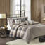 Élégante housse de couette à chevrons 6 pièces pour très grand / très grand lit avec coussins décoratifs et imprimés audacieux-118022802-118022801